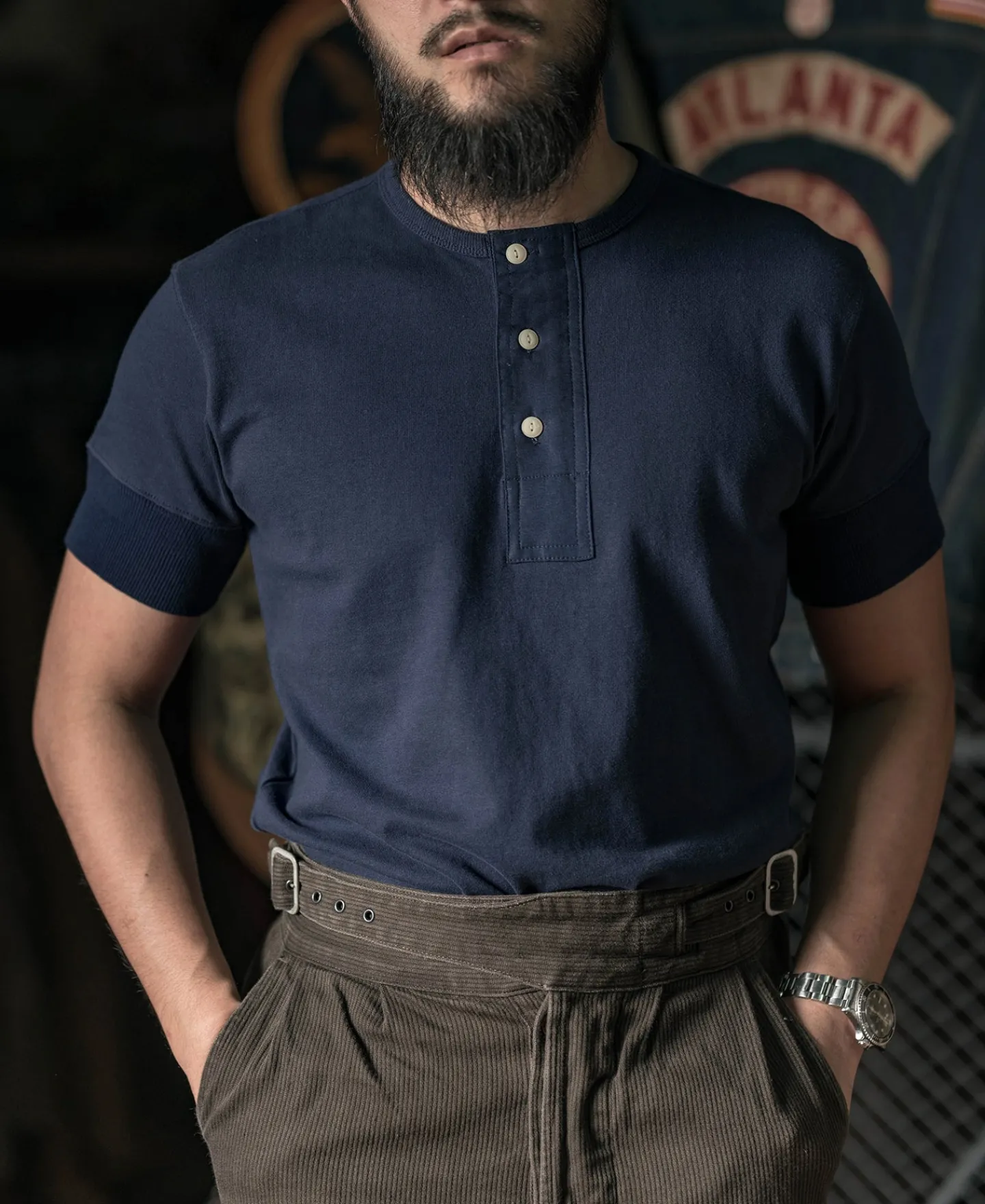 Bronson Mfg Vintage Short Sleeve Henley T-Shirt -> Short Sleeve T-Shirts|Henleys
