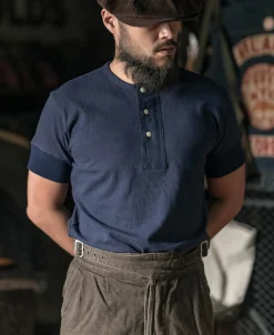 Bronson Mfg Vintage Short Sleeve Henley T-Shirt -><noscript><img width=