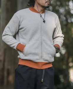 Bronson Mfg Waffle Cotton Full-Zip Track Jacket -><noscript><img width=