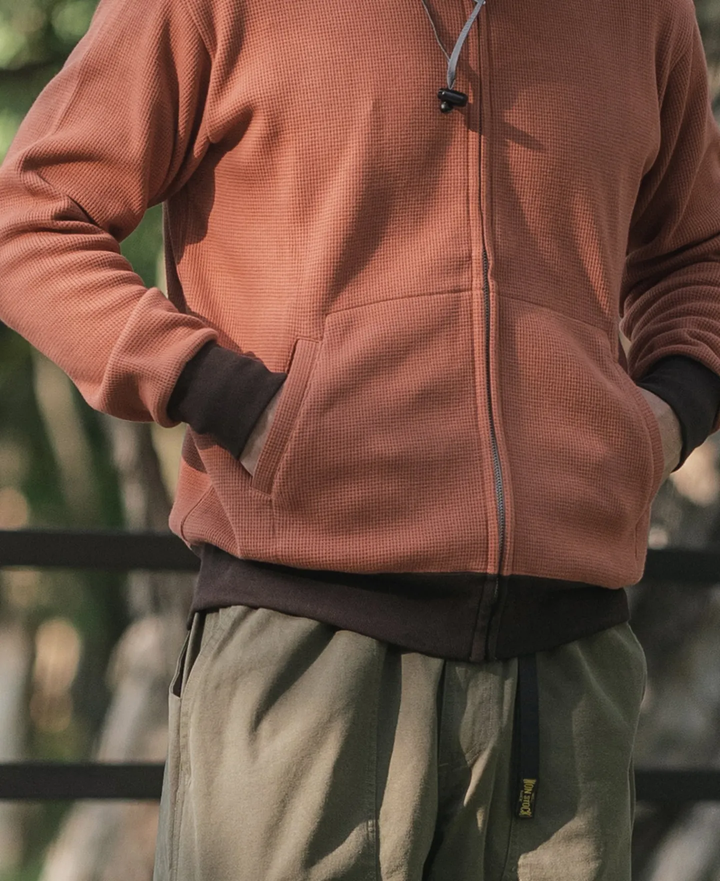 Bronson Mfg Waffle Cotton Full-Zip Track Jacket -> Jackets & Coats