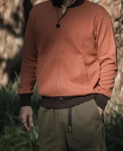 Bronson Mfg Waffle Cotton Full-Zip Track Jacket -><noscript><img width=