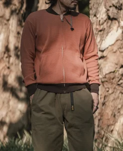 Bronson Mfg Waffle Cotton Full-Zip Track Jacket -><noscript><img width=