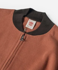 Bronson Mfg Waffle Cotton Full-Zip Track Jacket -><noscript><img width=