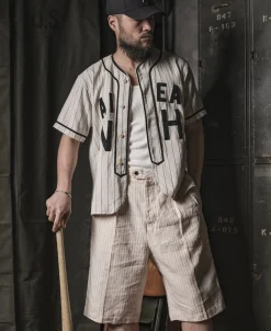 Bronson Mfg WWII Military Baseball Shirt - AIEA NH><noscript><img width=